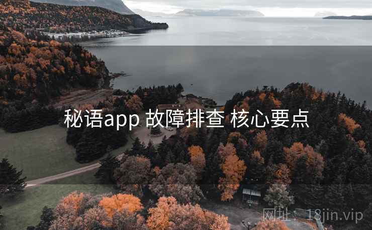 秘语app 故障排查 核心要点