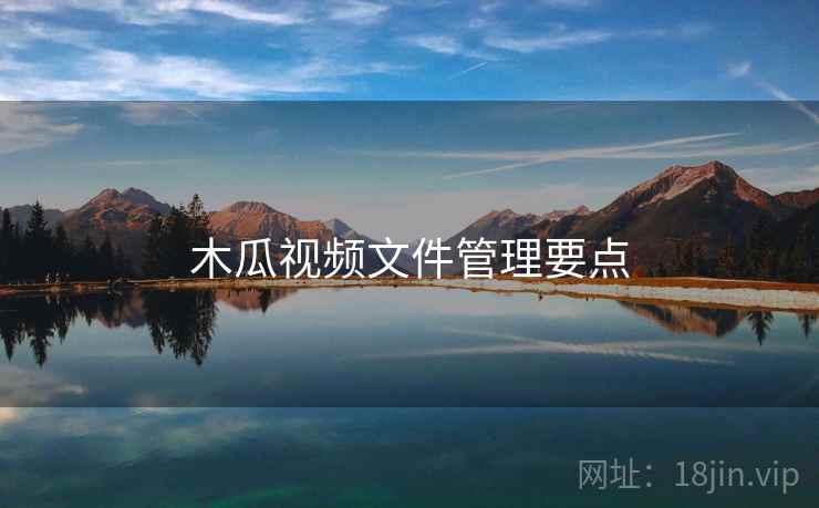 木瓜视频文件管理要点